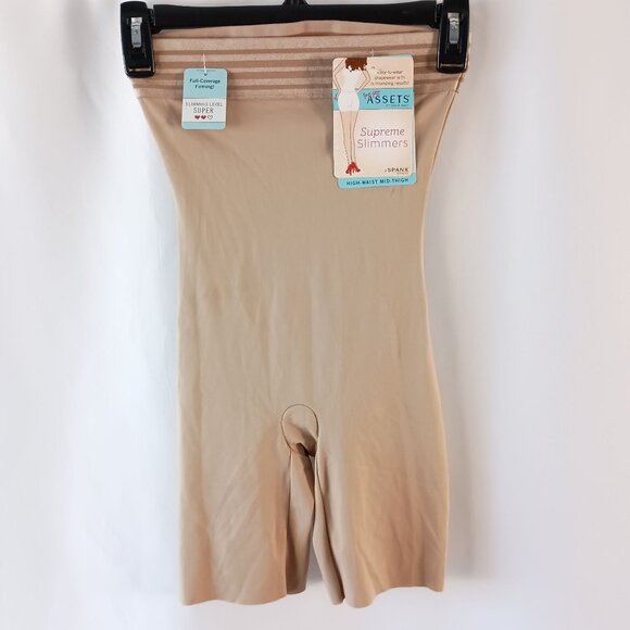 Love Your Assets Spanx High Waist Mid Thigh Supreme Slimmer M NWT Shapewear - Picture 1 of 7